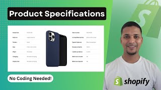 Add Custom 'Product Specifications' Section in Shopify ✅ Quick & Easy Tutorial