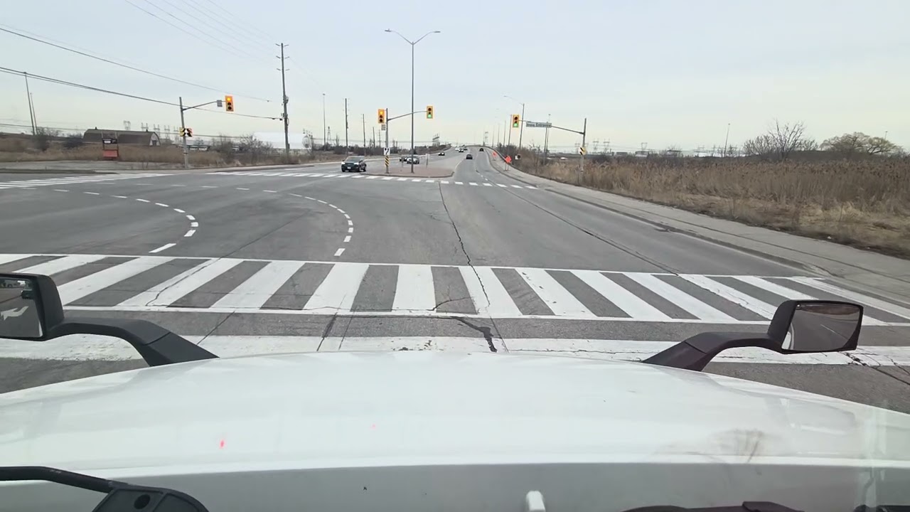 How to make a left turn 2X2 WITH TRUCK AND TRAILER (AZ). From second lane to second lane.