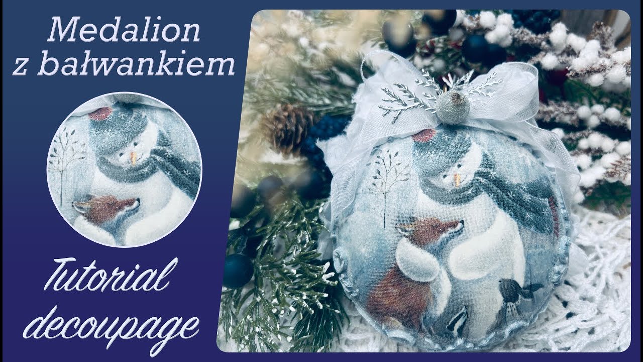 Медальон со снеговиком - 