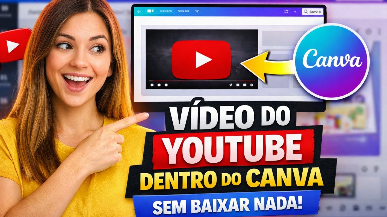 Como Colocar QUALQUER VÍDEO do YOUTUBE no seu PROJETO do CANVA (Sem Baixar Nada) | Wal Leite