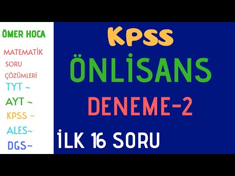 Kpss önlisans Matematik deneme-2 #kpss2020 #kpssönlisans