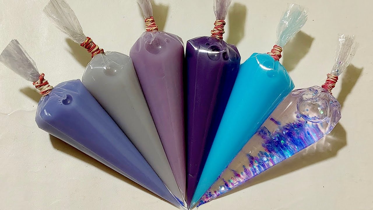 Winter Time Slime ! Making Slime with Piping Bags ! Satisfying Slime Videos★ASMR★