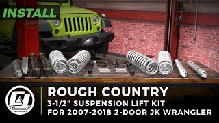 Jeep JK Wrangler Install: Rough Country 31/2' Suspension Lift Kit with Shocks