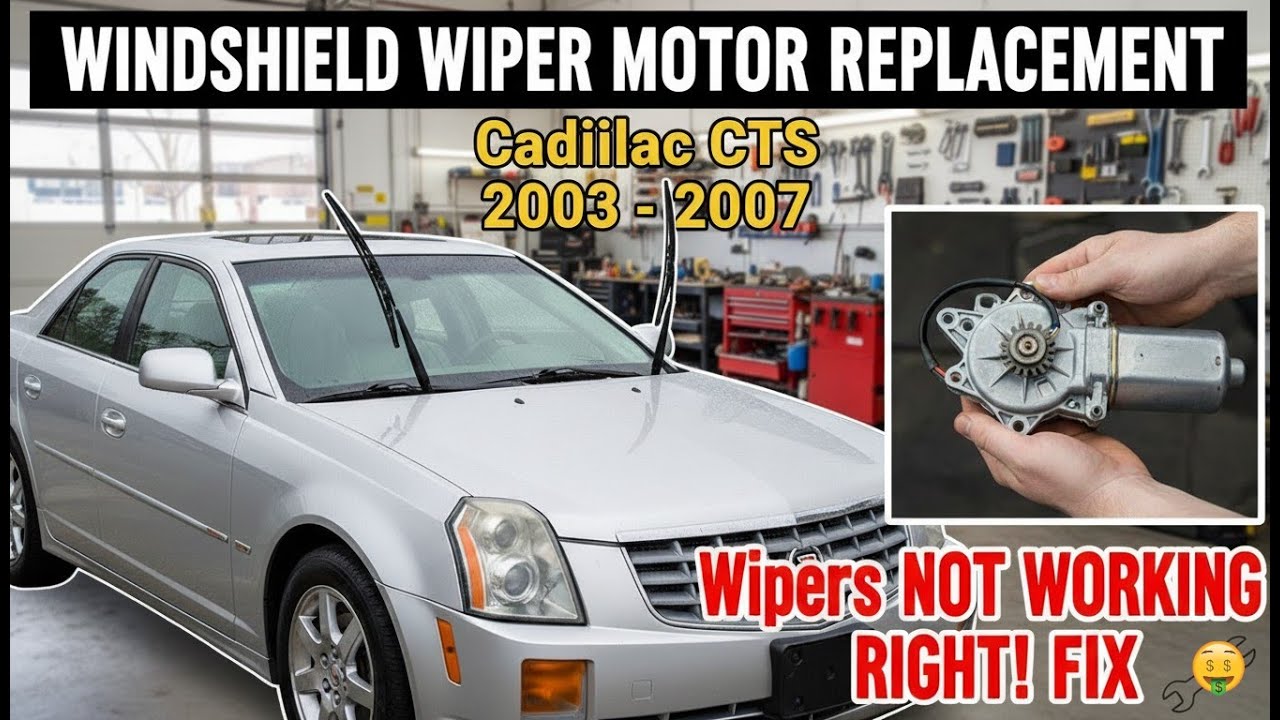 Cadillac CTS Wiper Motor Failure Repair | How to Replace Wipers that DON'T Work!