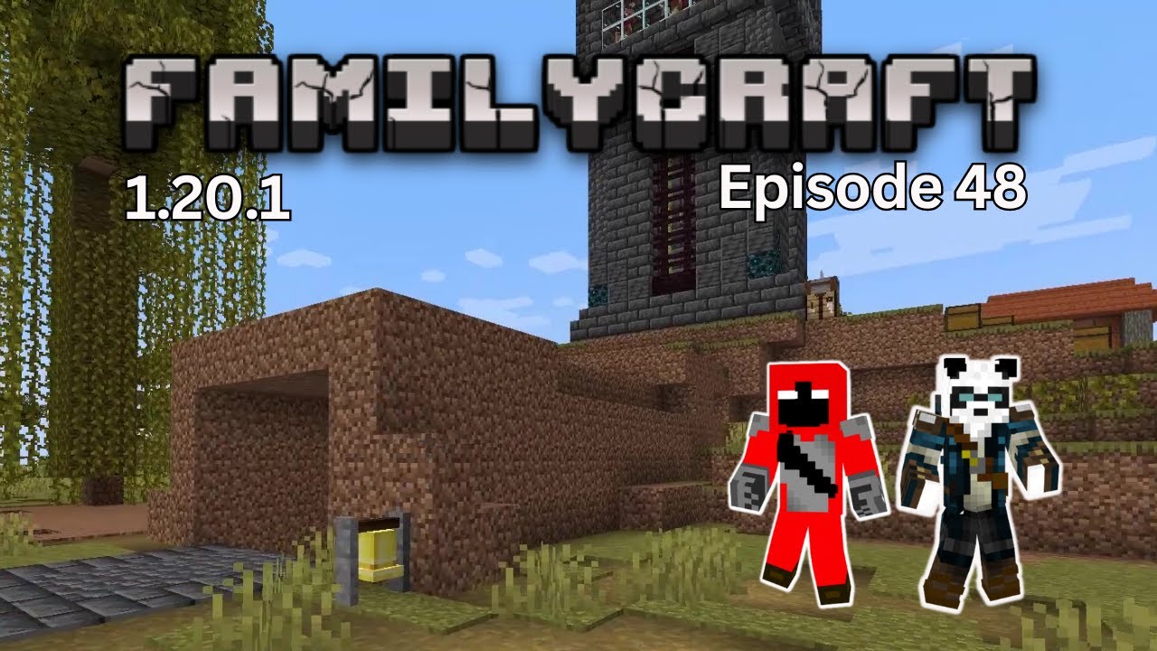 DoubleK Plays Minecraft - FamilyCraft SMP - Episode #48 - Father and Son Gaming - Build Out The Hill