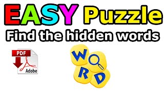 Crossword /  Puzzle - Find the missing letters + PDF - Level A - Vocabulary fun Easy English Lesson