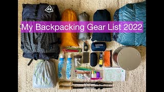 My Backpacking Gear List - 2022
