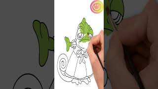 Draw & Color Pascal Chameleon From Rapunzel Fun For Kids