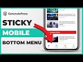 How To Create a Sticky Mobile Bottom Menu in GeneratePress Theme