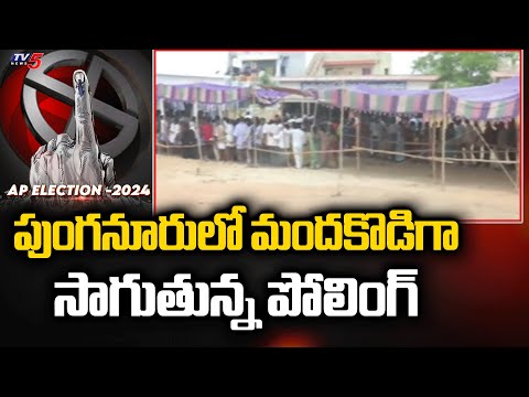 పుంగనూరులో మందకొడిగా సాగుతున్న పోలింగ్  Polling Percentage At Punganur | AP Election Polling | TV5 - TV5NEWS