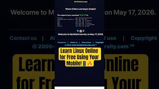 Learn Linux Online for Free Using Your Mobile!📱🔥 #learnlinux #online #free #mobile