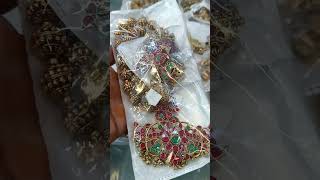 Akshavi Trends coral fancy earrings ruby stone floral design amla balls malai booking 7339588688