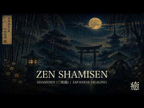ZEN Shamisen 🌙 Japanese Meditation Music with Rain Sounds | 2 Hours Deep Sleep & Relaxation