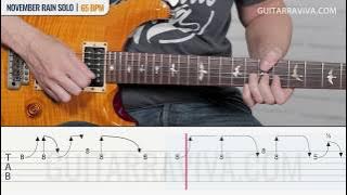 November Rain GUITAR SOLO   Tabs at several speeds for practise