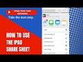 Ipad tips for seniors how to use the share sheet