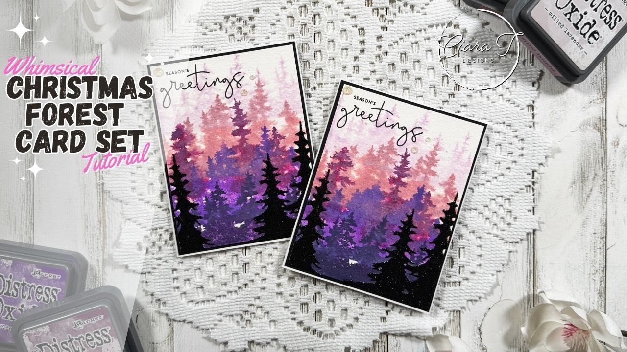 Whimsical Christmas Forest Card Set Tutorial | Christmas in July Series