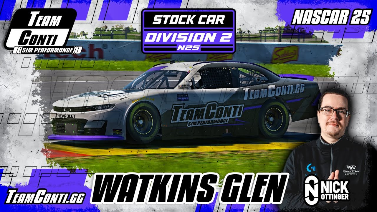 NASCAR 25 I Xfinity I Watkins Glen Qualifying Lap by Team Conti Sim Performance