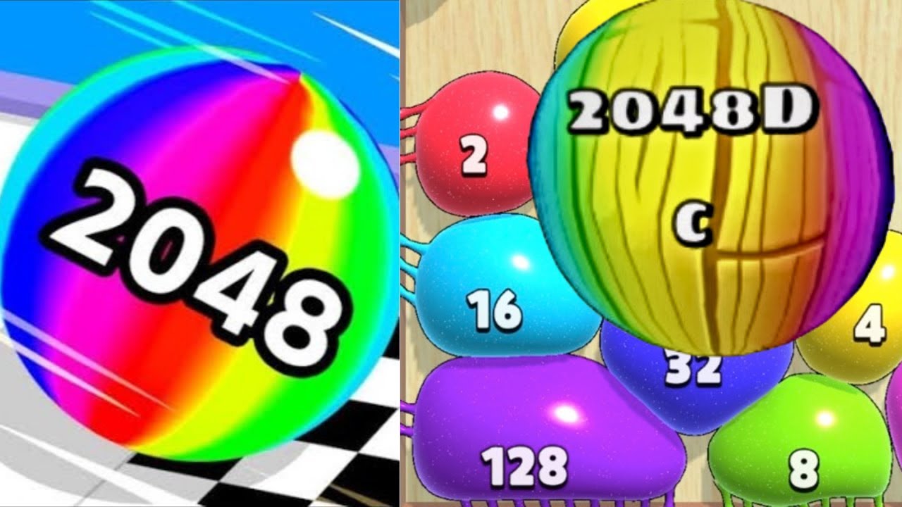 Ball Run 2048 Merge Number vs REVERSE vs Blob Merge 3D 2048Dc New High Score
