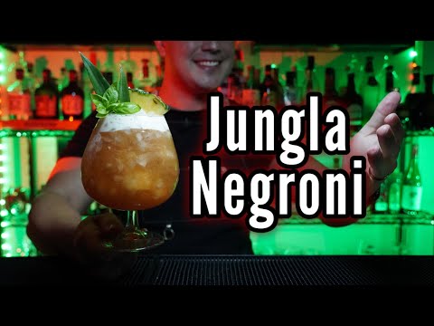 🎋 Cocktail Jungla Negroni 🦧 #short Bebida TIKI 🗿