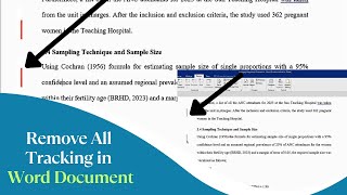 How to Remove Track Changes in a Word Document Profile