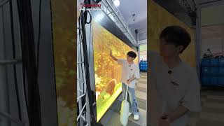 Huge Revovle Roll-up LED Screen#ledscreen#leddisay#projector