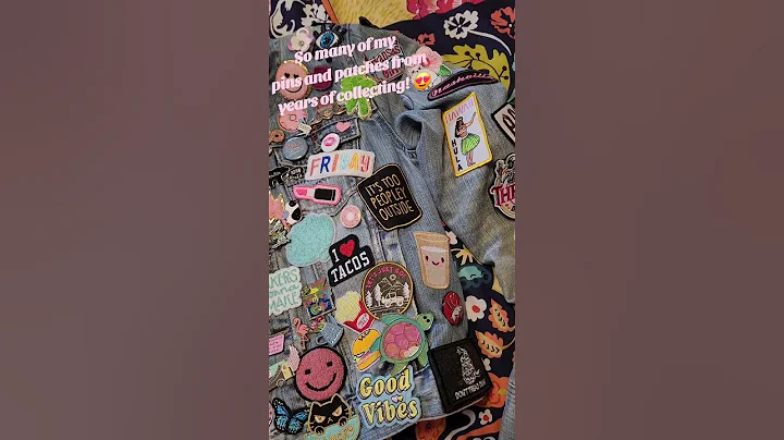 All my #patches and #pins Ive collected from so many places! #jeanjacket #socute #collection