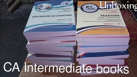 CA Intermediate ICAI books 📚 Unboxing 2022 | new syllabus  of CA Intermediate | ongoing CA journey