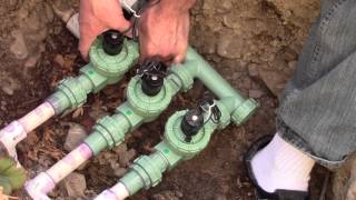 How to install Orbit Automatic Sprinkler Valve System  Grass Lawn