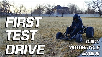 150cc SHIFTER KART Build! || Part 2 First Test Drive!