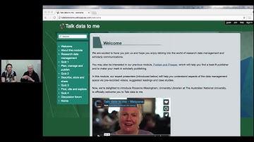 Synopsis - Roxanne Missingham and Imogen Ingram, ANU - RDM training module "Talk data to me"