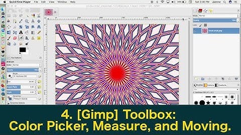 4. [Gimp] Toolbox: Color Picker, Measure, and Moving