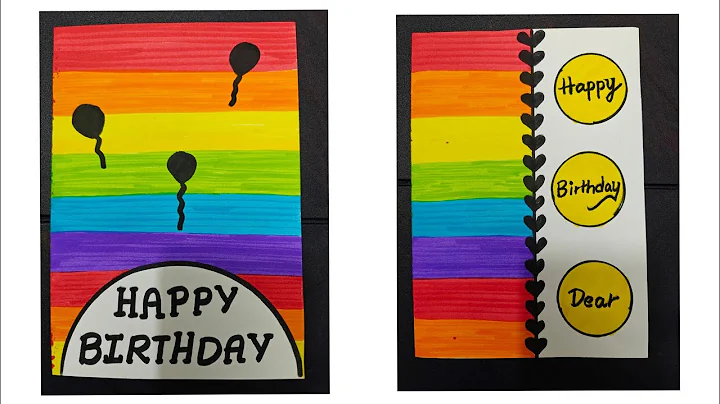 2 Beautiful Rainbow 🌈 birthday greeting card ideas #birthdaycard #greetingcard #trending #youtube