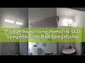 Produktbewertung Homefire LED Spiegelleuchte Bad Spiegellampe - Schwarz Badleuchte Wand 40CM Wandlam