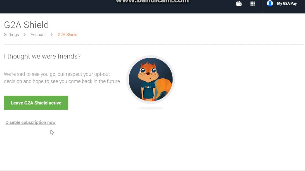 how to unsub from g2a shield youtube