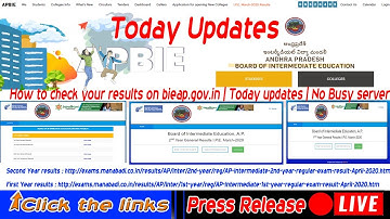 Live Updates : How to check your results on bieap.gov.in | Today updates | No Busy server