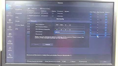 Changing IP to add camera to UNV NVR