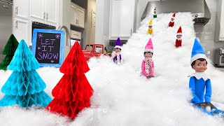 Information Elf on the Shelf Snow Day! Sledding in the House Day 6 Update
