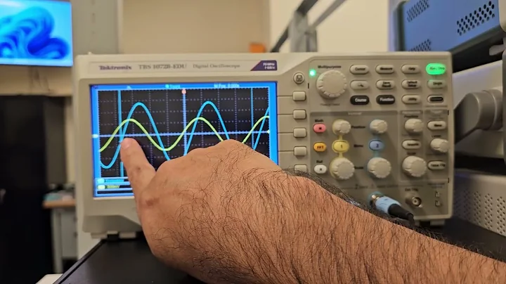 Using cursors on the Tektronix TBS 1072B-EDU 