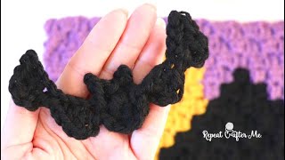 Easy Crochet Bat Appliqué