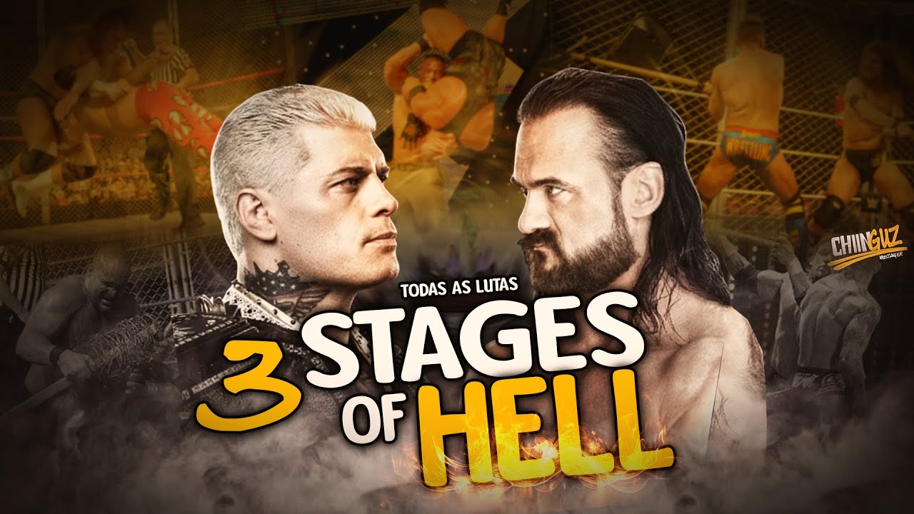 as MELHORES LUTAS 3 STAGES of HELL da WWE !!!