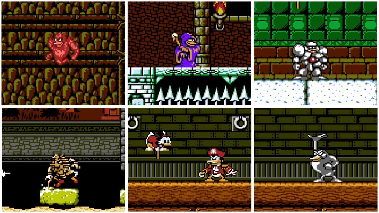 Fight all bosses in duck tales 2 game (NES)