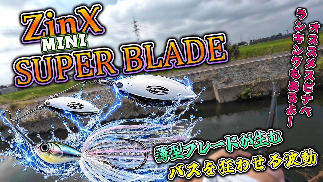 【バス釣り】薄型ブレードでバスを狂わせる！IMAKATSUのスピナーベイト、ジンクスミニスーパーブレードでクリーク攻略！オススメスピナーベイトランキングは、、、【Black　Bass】【柳川クリーク】