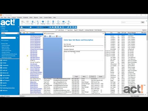 Act! Premium Desktop - Creating a Sync Set