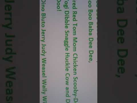 Boo Boo Baba Dee Dee Lyrics