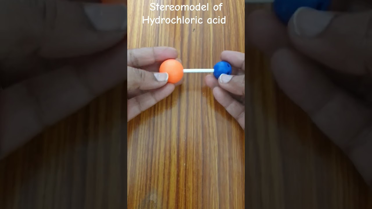 stereomodel of Hydrochloric acid 