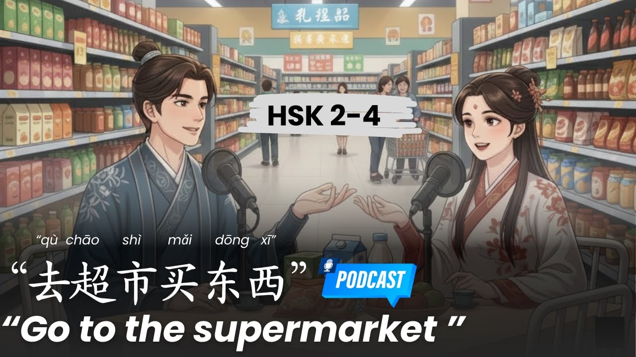 HSK 2-4 l Go to the supermarket to buy things l 去超市买东西 l Chinese Podcast