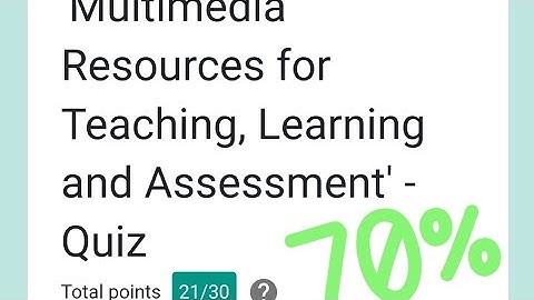 Post Session Quiz Multimedia Resource for Teaching and Learning Assessment