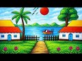 how to draw prakritik house drawing |prakritik drawing banana sikhayen |prakritik scenery drawing