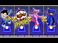 SPRUNKI OC ROBIN 🆚 PRINGLES 🆚 KISSY MISSY 🆚 HUGGY WUGGY COFFIN DANCE SONG IN TILES HOP