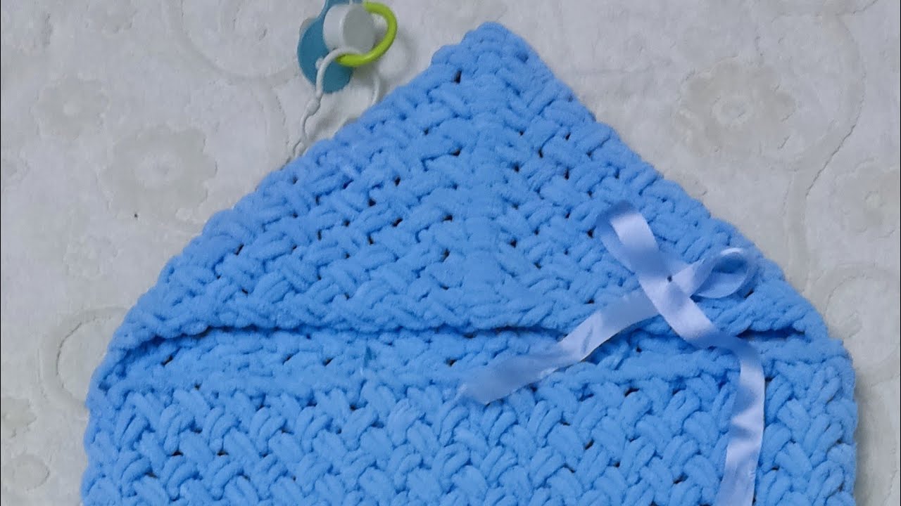بورت بيبي كروشيه ( بطانيه بخيط البافي ) / بدون سنارة  chrochet baby port / blanket/ ring yarn